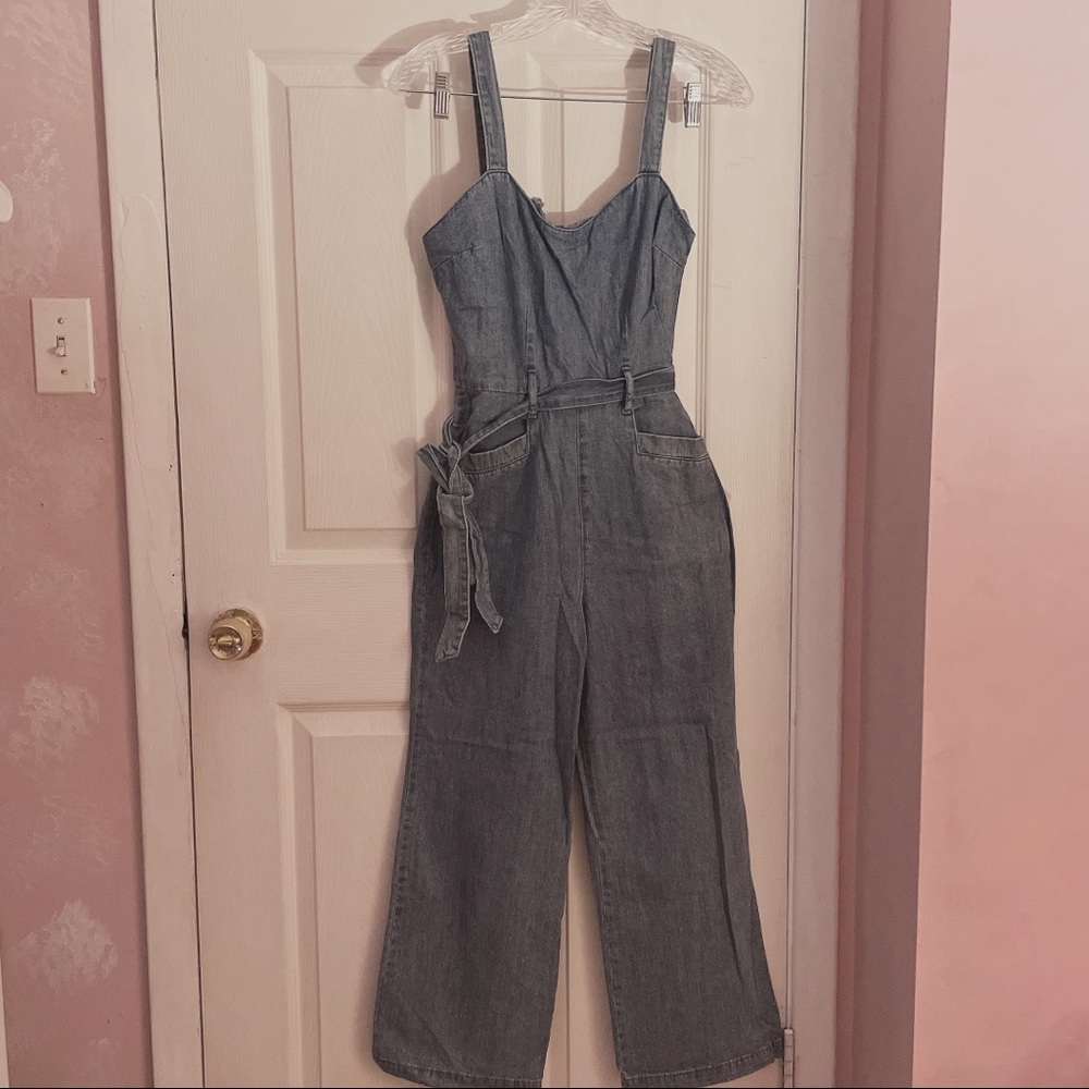 rewash denim jumper / jumpsuit